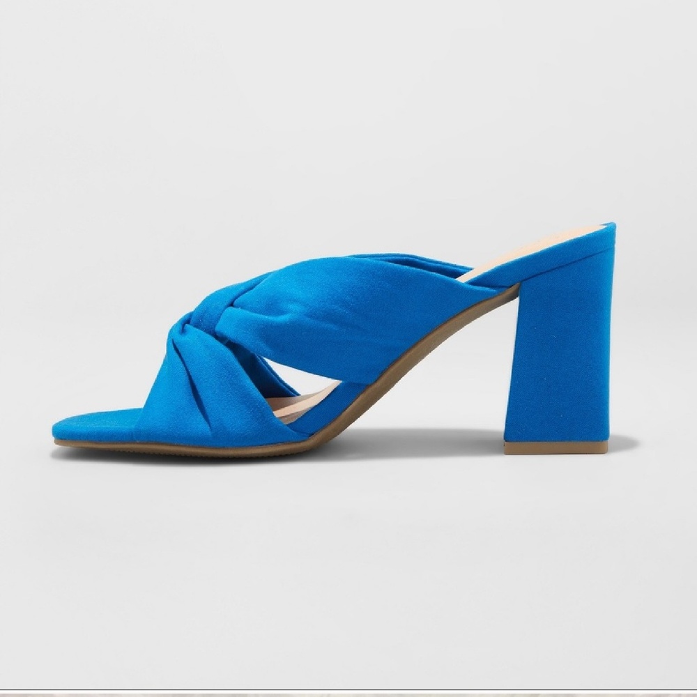 A New Day "Adina" Cobalt Blue Slip on Heels 8.5 - Picture 2 of 7